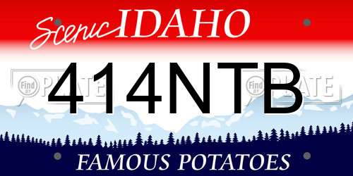 414NTB Idaho License Plate