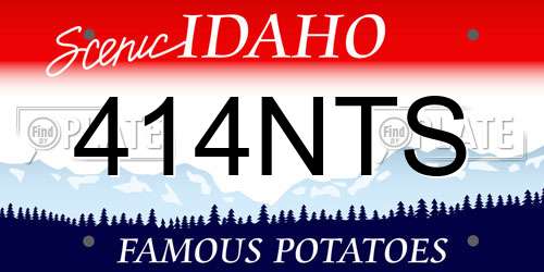 414NTS Idaho License Plate