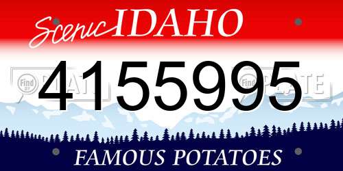4155995 Idaho License Plate