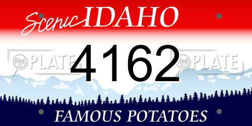 4162 Idaho License Plate