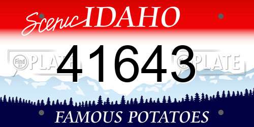 41643 Idaho License Plate