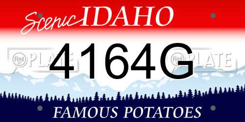4164G Idaho License Plate