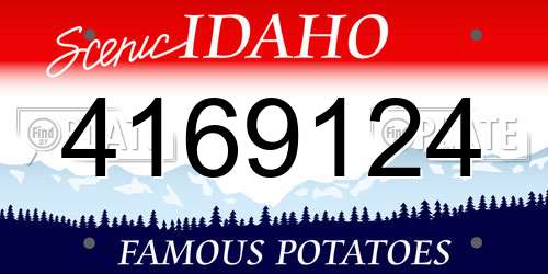 4169124 Idaho License Plate