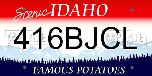 416BJCL Idaho License Plate