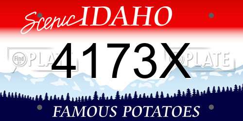 4173X Idaho License Plate