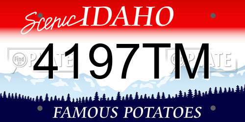 4197TM Idaho License Plate