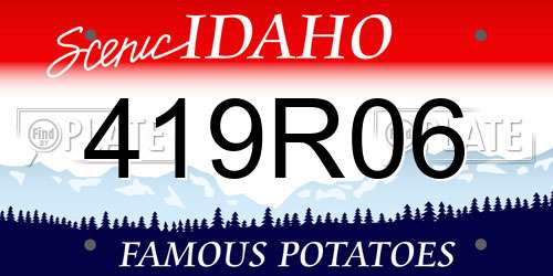419R06 Idaho License Plate
