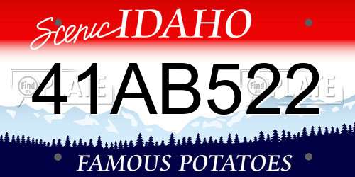 41AB522 Idaho License Plate