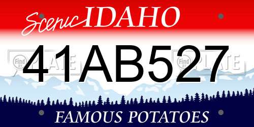 41AB527 Idaho License Plate