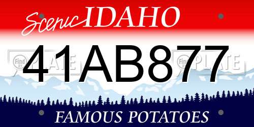 41AB877 Idaho License Plate