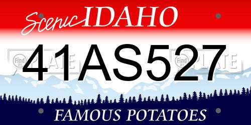41AS527 Idaho License Plate