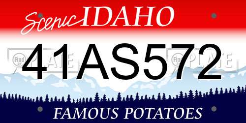 41AS572 Idaho License Plate