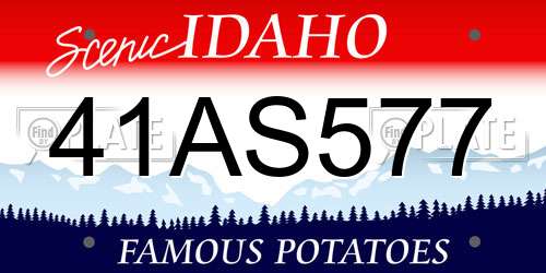 41AS577 Idaho License Plate