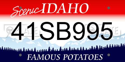 41SB995 Idaho License Plate