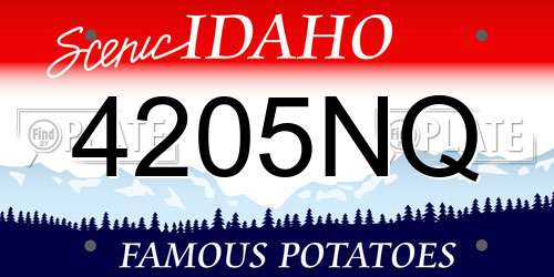 4205NQ Idaho License Plate