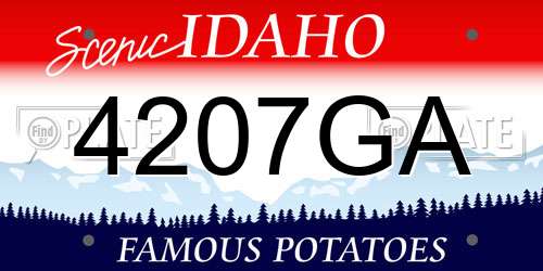 4207GA Idaho License Plate