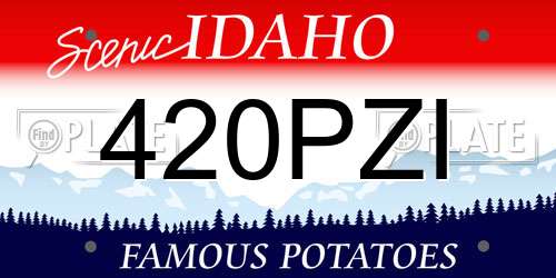 420PZI Idaho License Plate