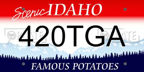 420TGA Idaho License Plate