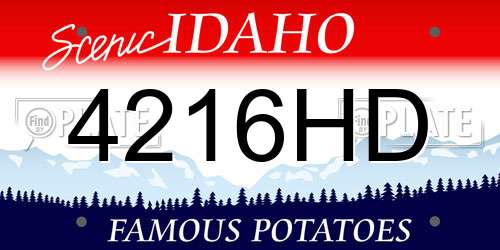 4216HD Idaho License Plate