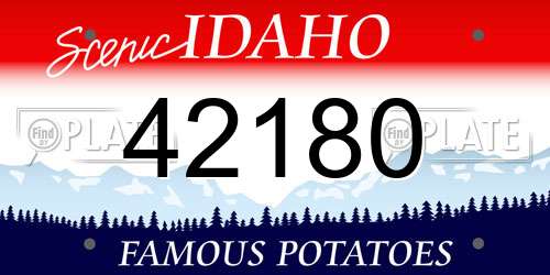 42180 Idaho License Plate