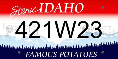 421W23 Idaho License Plate