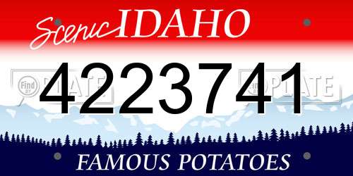 4223741 Idaho License Plate