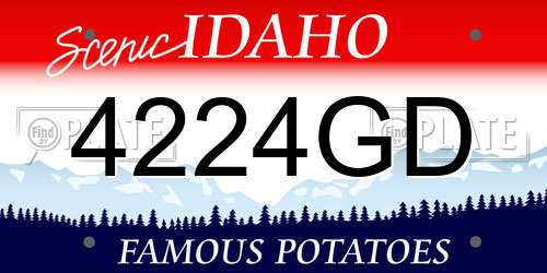 4224GD Idaho License Plate