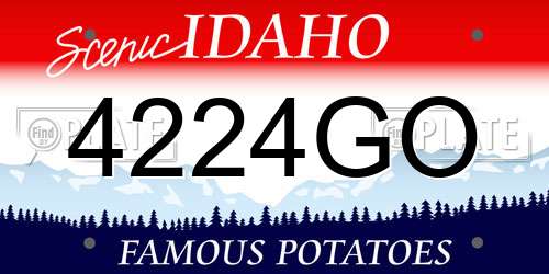4224GO Idaho License Plate