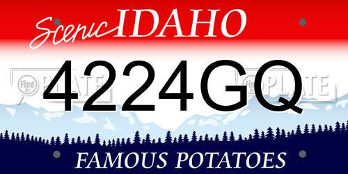 4224GQ Idaho License Plate