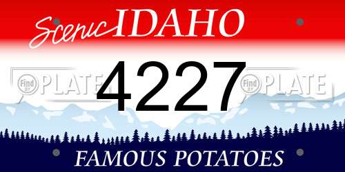 4227 Idaho License Plate