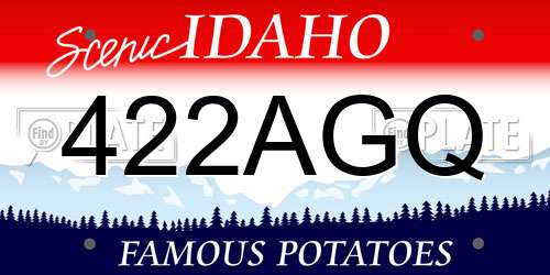 422AGQ Idaho License Plate