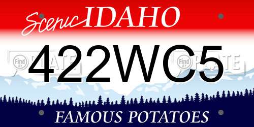 422WC5 Idaho License Plate