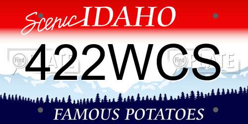 422WCS Idaho License Plate
