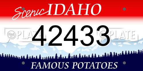 42433 Idaho License Plate