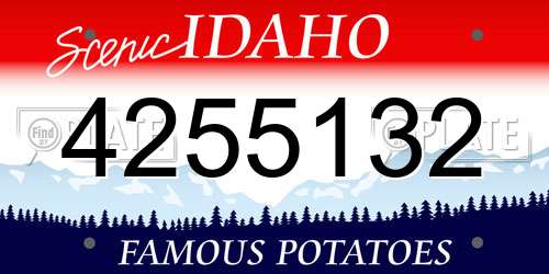 4255132 Idaho License Plate
