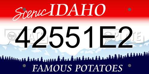 42551E2 Idaho License Plate