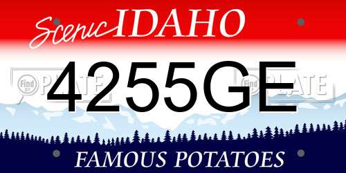 4255GE Idaho License Plate