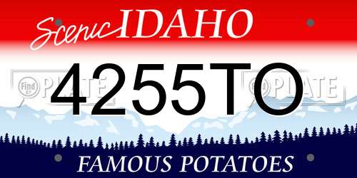 4255TO Idaho License Plate