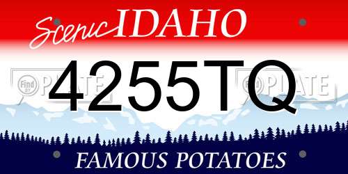 4255TQ Idaho License Plate