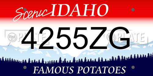 4255ZG Idaho License Plate