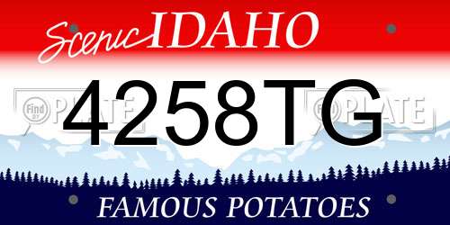 4258TG Idaho License Plate