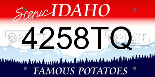 4258TQ Idaho License Plate