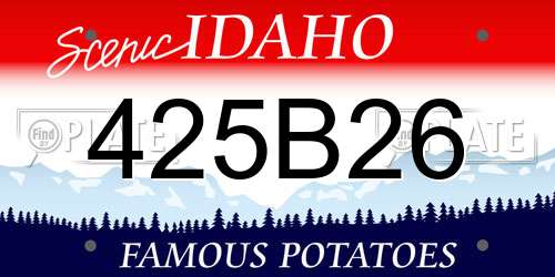 425B26 Idaho License Plate