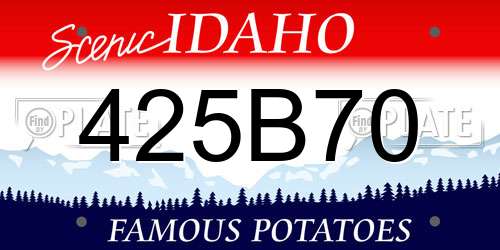 425B70 Idaho License Plate