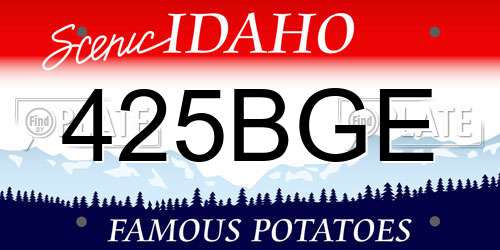 425BGE Idaho License Plate