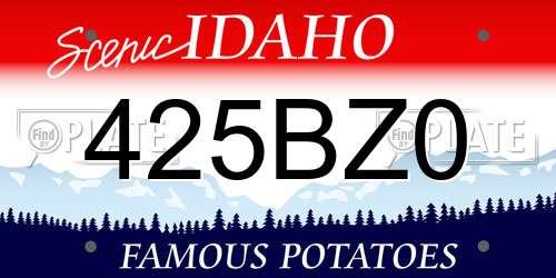 425BZ0 Idaho License Plate