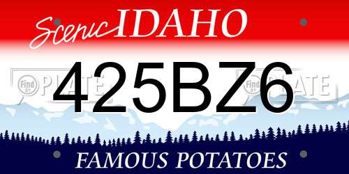 425BZ6 Idaho License Plate