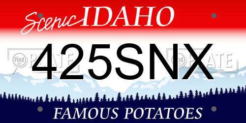 425SNX Idaho License Plate