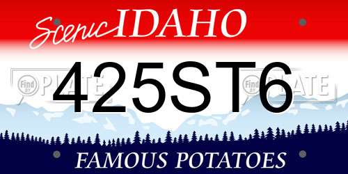 425ST6 Idaho License Plate