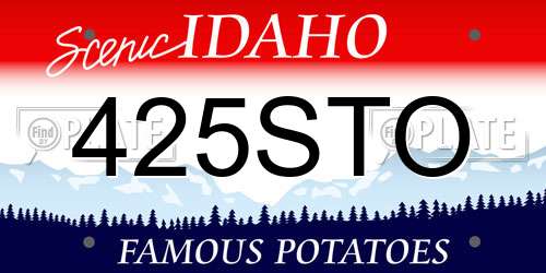 425STO Idaho License Plate